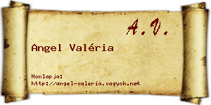 Angel Valéria névjegykártya